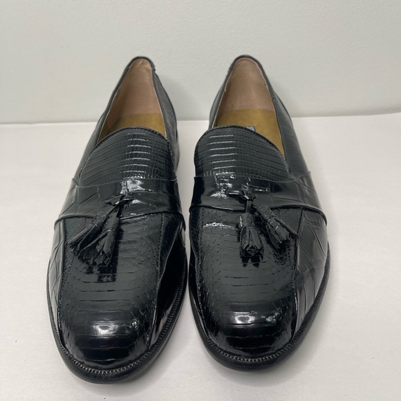 Stacy Adams Men’s SANTANA II Moc Toe Tassel Slip On Loafer Snakeskin 15 One Wear - Picture 3 of 8